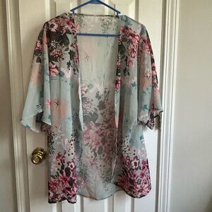 Floral Sheer Kimono Cardigan